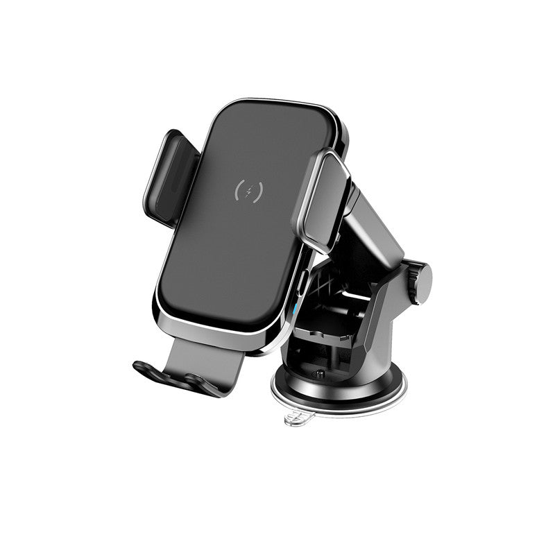 Black car wireless charger phone mount with suction cup