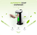 Black touchless soap dispenser by the sink