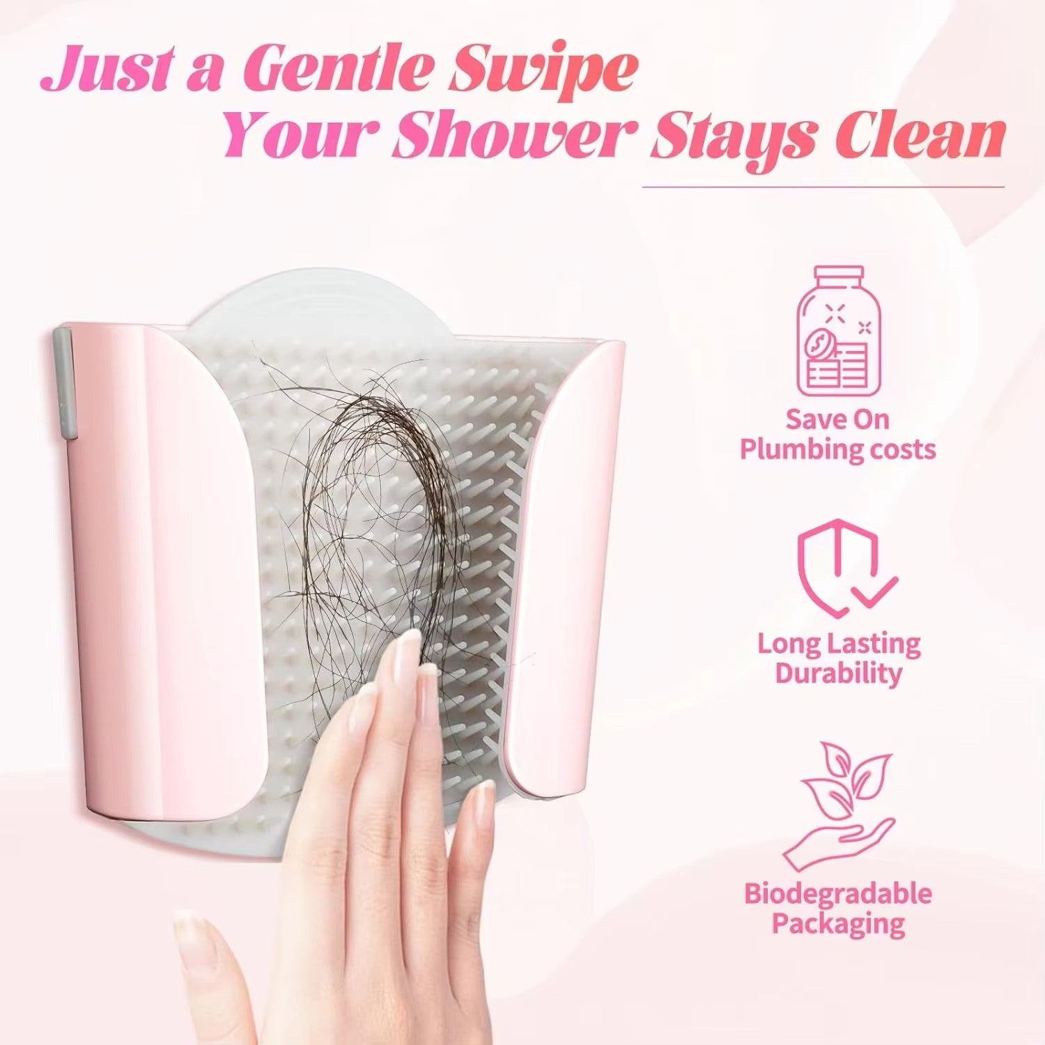 Shower Wall Hair Catcher view 5