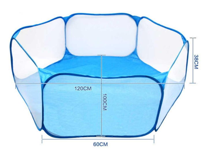 Blue foldable pop-up ball pit tent – view 1