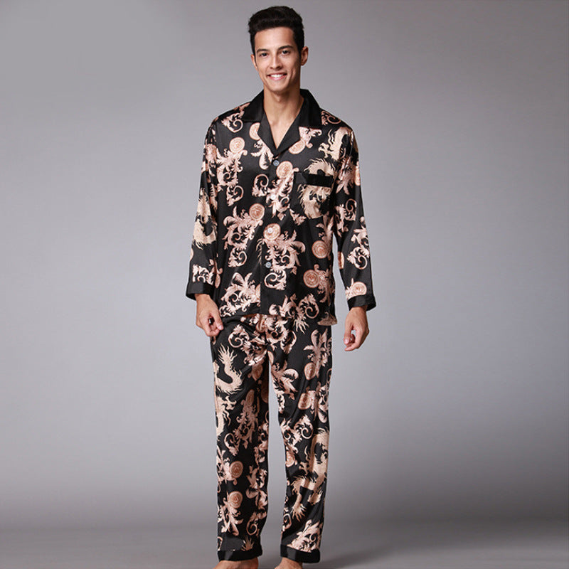 Men's Printed Satin Pajama Set – view 1
