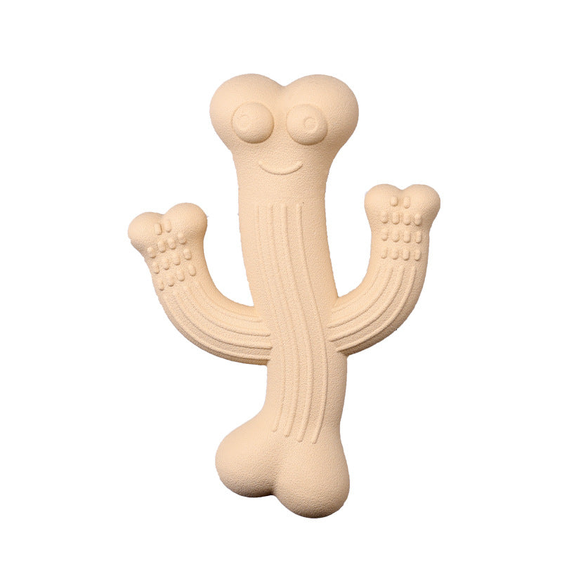Beige cactus dog chew toy