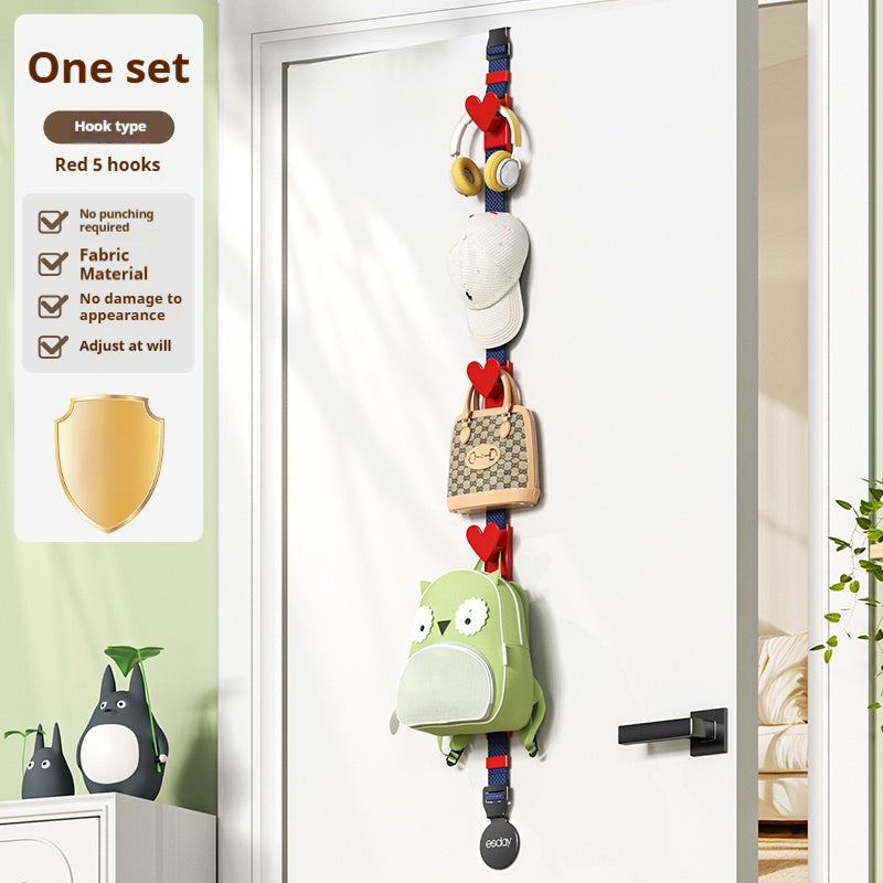 Over-door clothes hook rack
