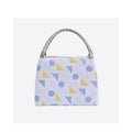 Blue and yellow insulated school lunch bag