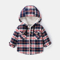 Boys' plaid hooded shirt jacket – view 5