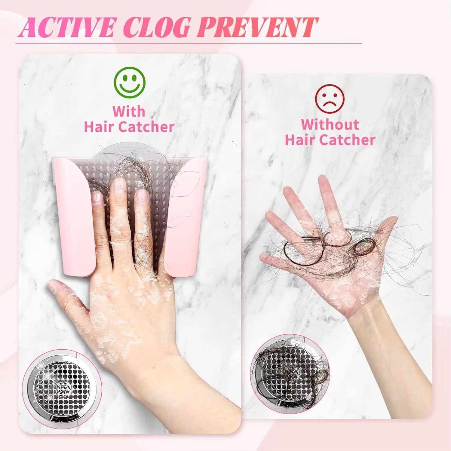 Shower Wall Hair Catcher view 4