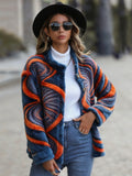 Women's plush warm fashion jacket front view
