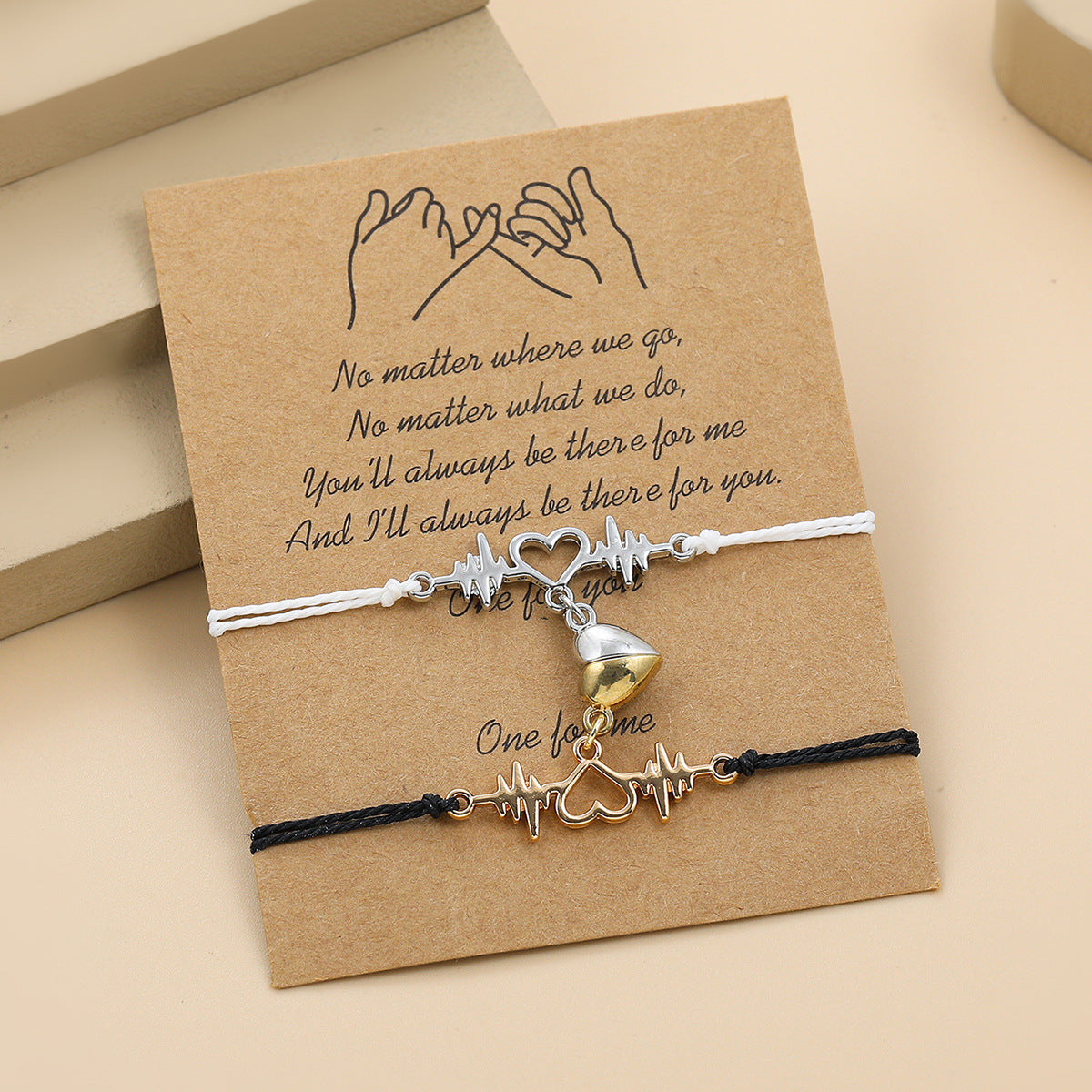 Magnetic Heartbeat Couple Bracelets view 6