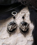 Black Bat Cameo Earrings – view 1