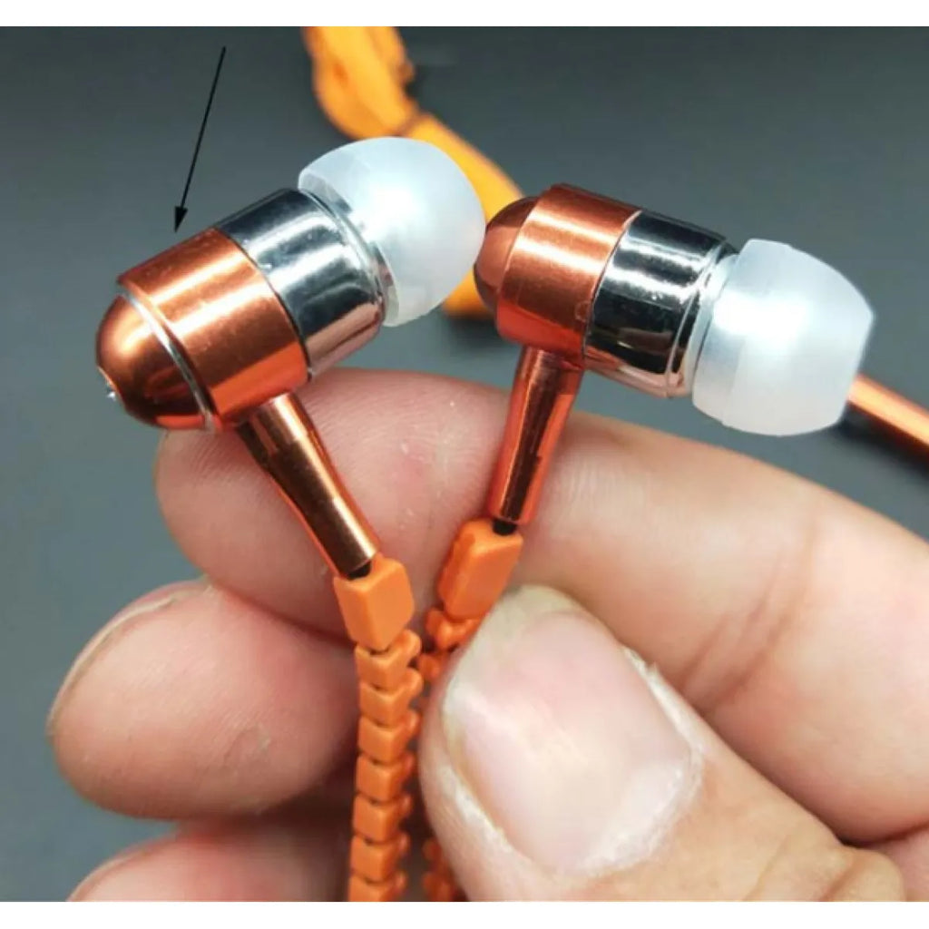 Y2K glowing zipper wired earphones fashion earbuds
