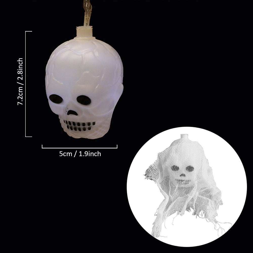 Skull ghost LED Halloween string lights – view 8