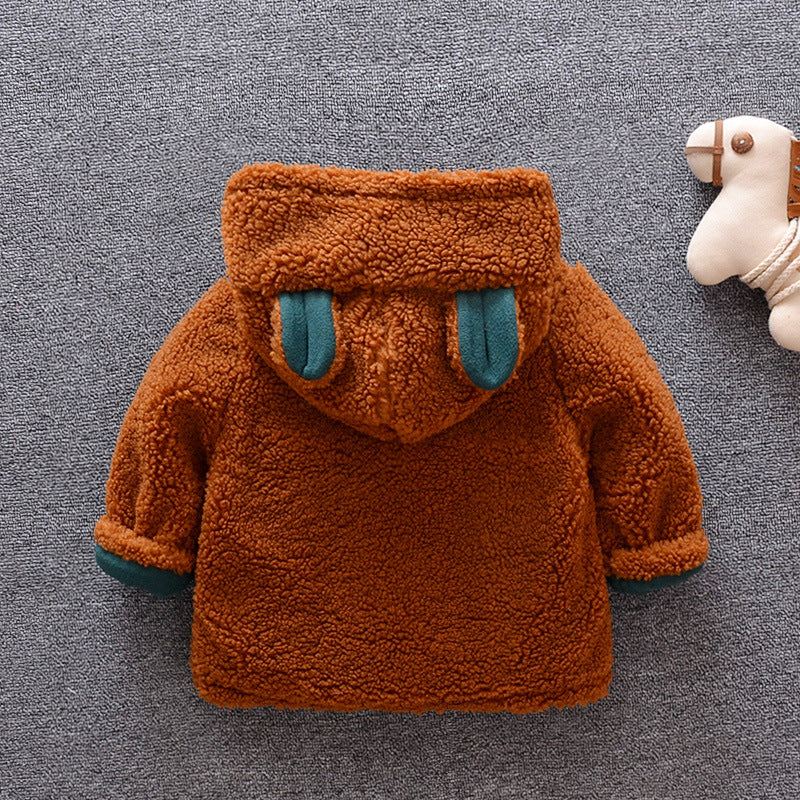 Kids' Teddy Fleece Bear-Ear Hooded Jacket - view 2