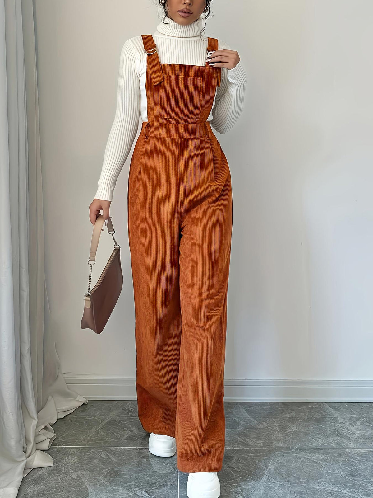 Women's Corduroy Bib Overalls – view 6