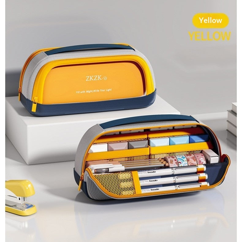 Yellow large pencil case organizer