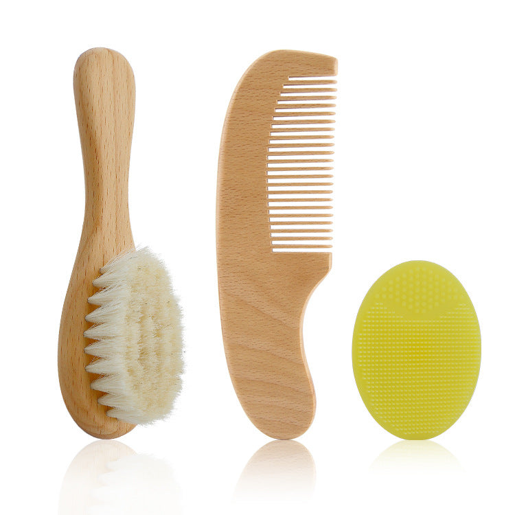 Wooden Baby Brush and Comb Set 6