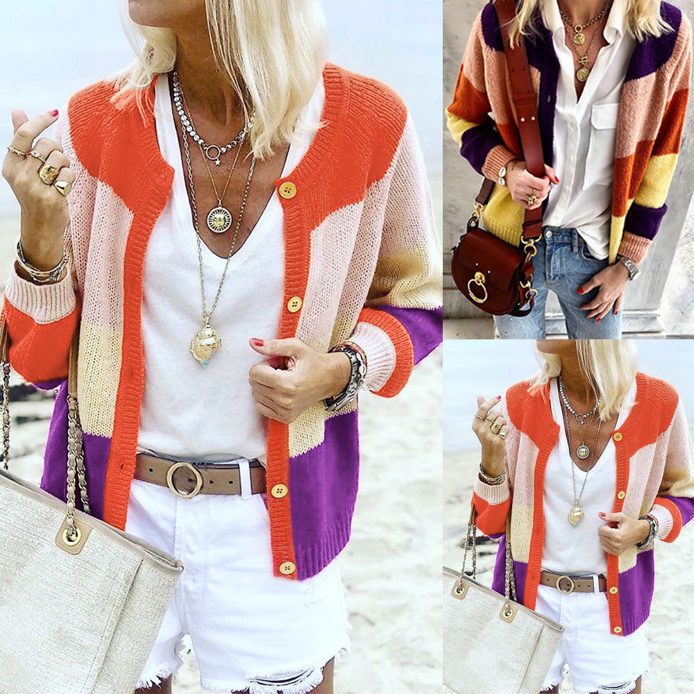 Women's Colour-Block Knit Cardigan - view 2
