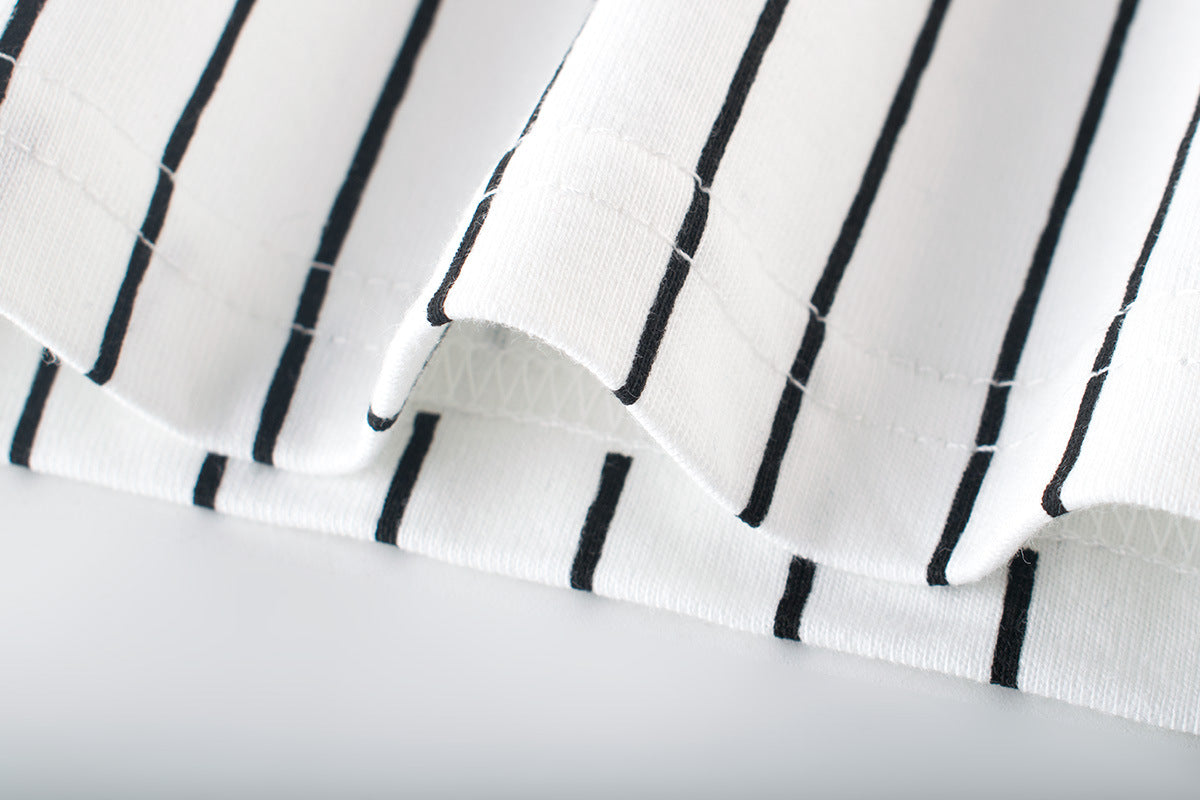 Folded striped fabric detail