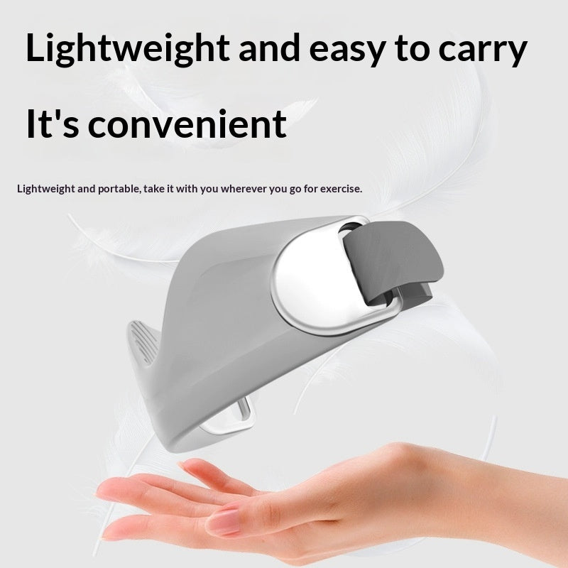 Lightweight patellar knee strap held in hand