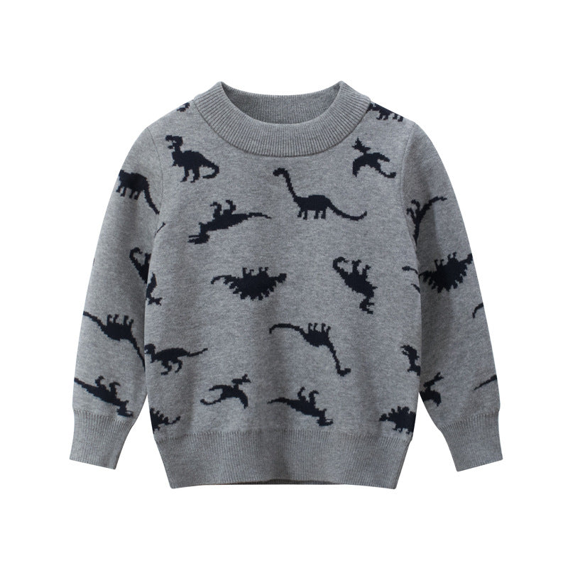 Boys' Dinosaur Knit Sweater – view 2