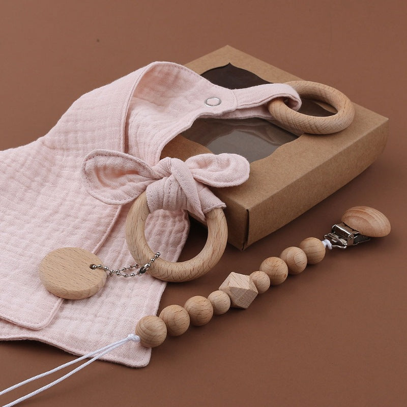 Baby Gift Set with Wooden Rattle 8