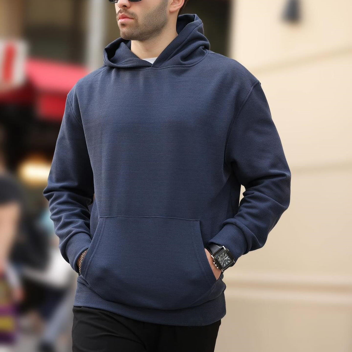 Men's Pullover Hoodie with Kangaroo Pocket - view 10