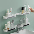 Foldable no-drill bathroom organizer shelf – view 1