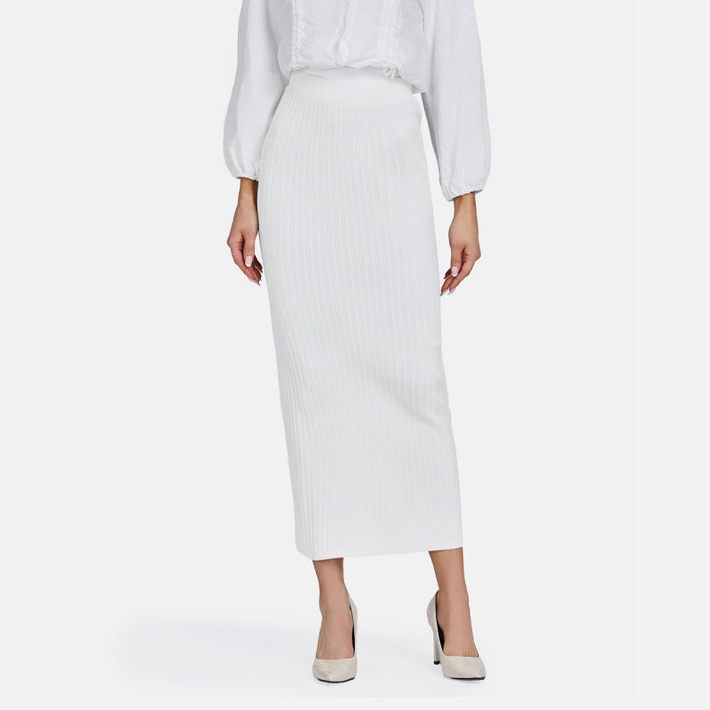 Women's Ribbed Knit Pencil Midi Skirt - view 3