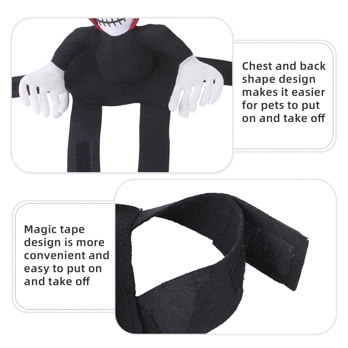 Pet skeleton rider Halloween costume – view 7