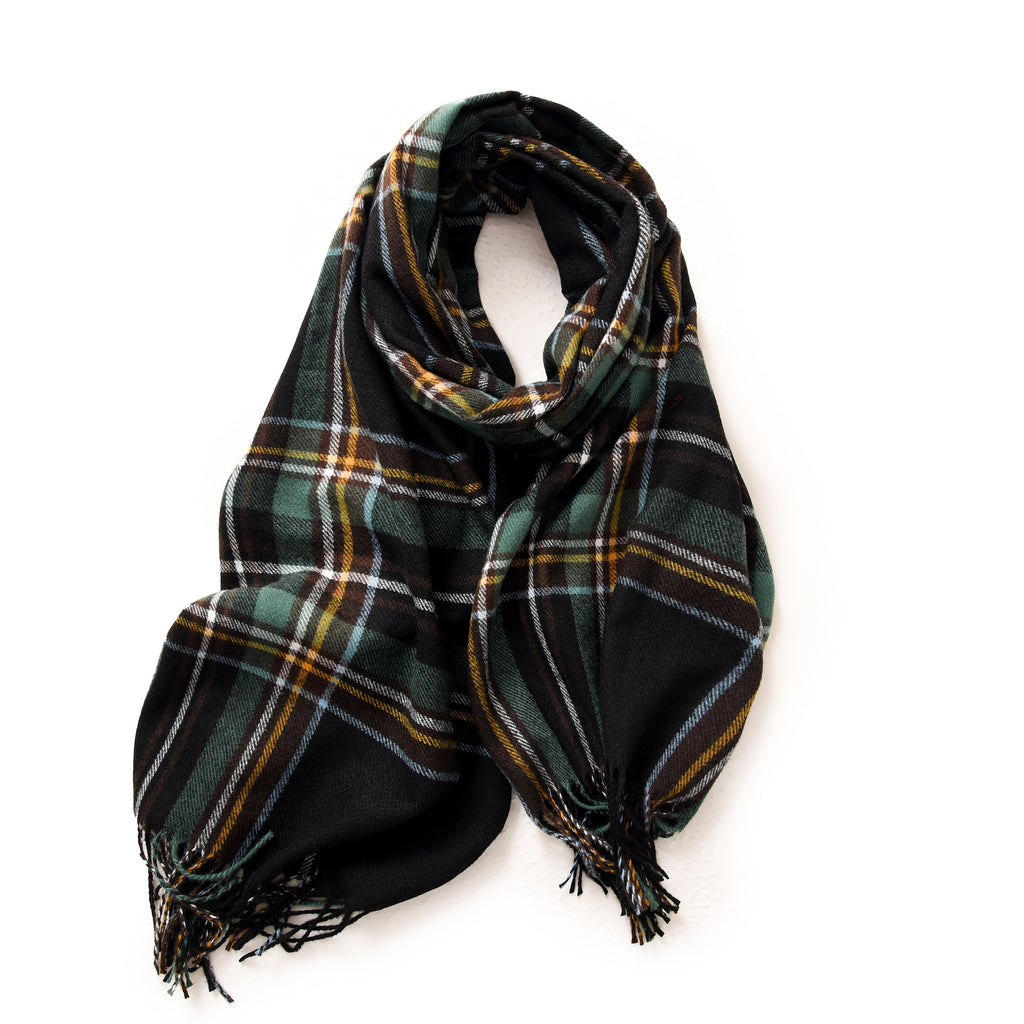 Women's Plaid Fringe Winter Scarf - view 9