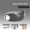 Black adjustable patellar knee strap for sports, one size