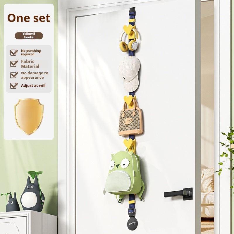 Over-door clothes hook rack
