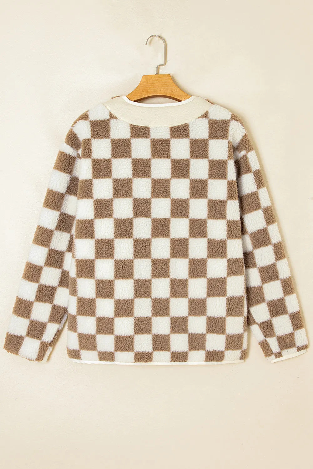 Women's Checkered Sherpa Button-Front Jacket - view 5