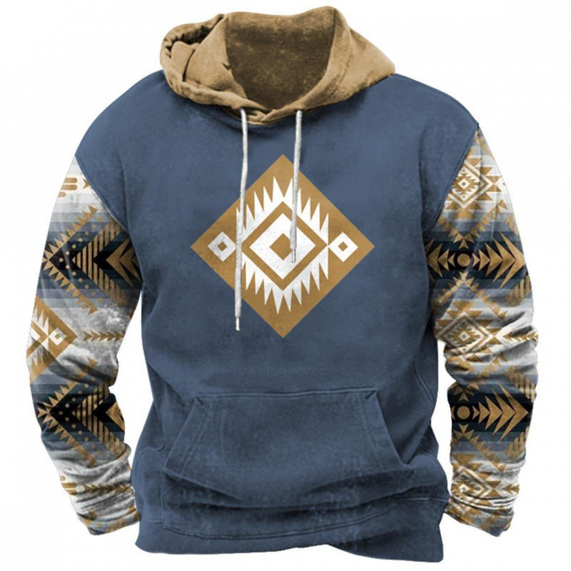 Men's printed graphic pullover hoodie