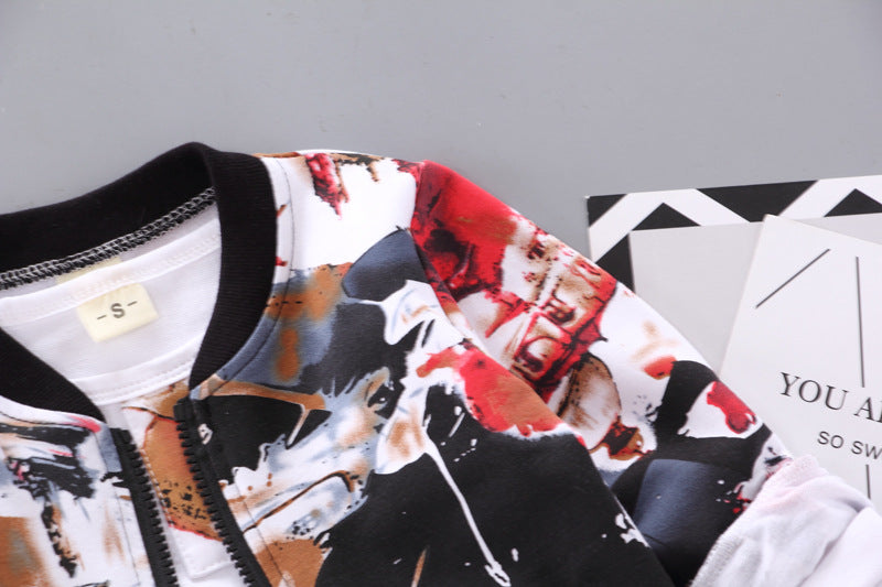 Toddler Boys' Printed Jacket, Tee & Pants Set - view 3