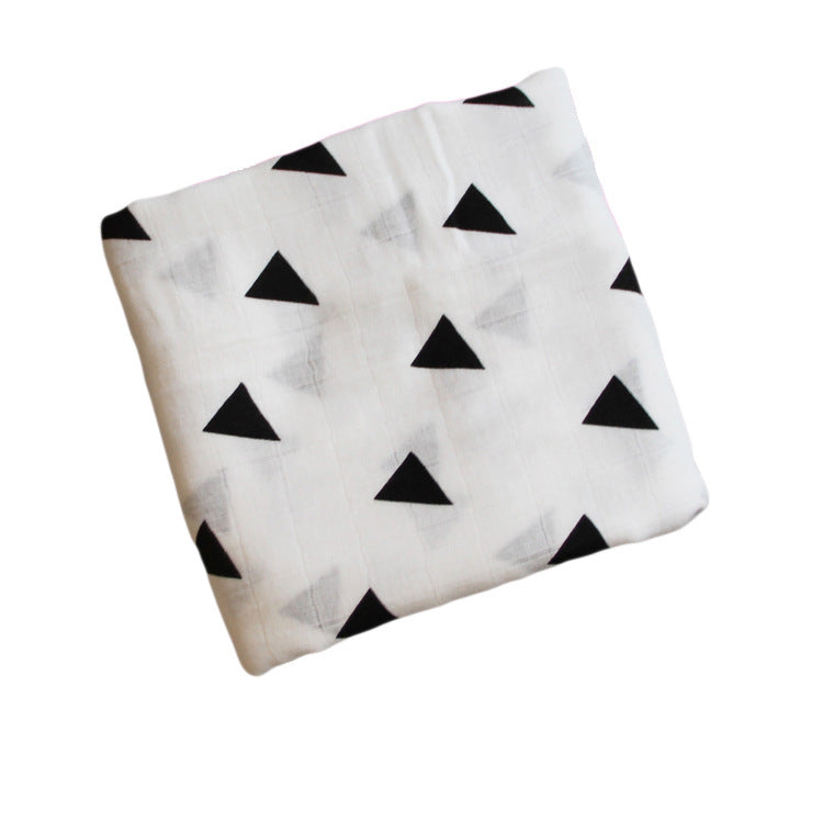 Bamboo muslin baby swaddle blanket, printed pattern - view 10