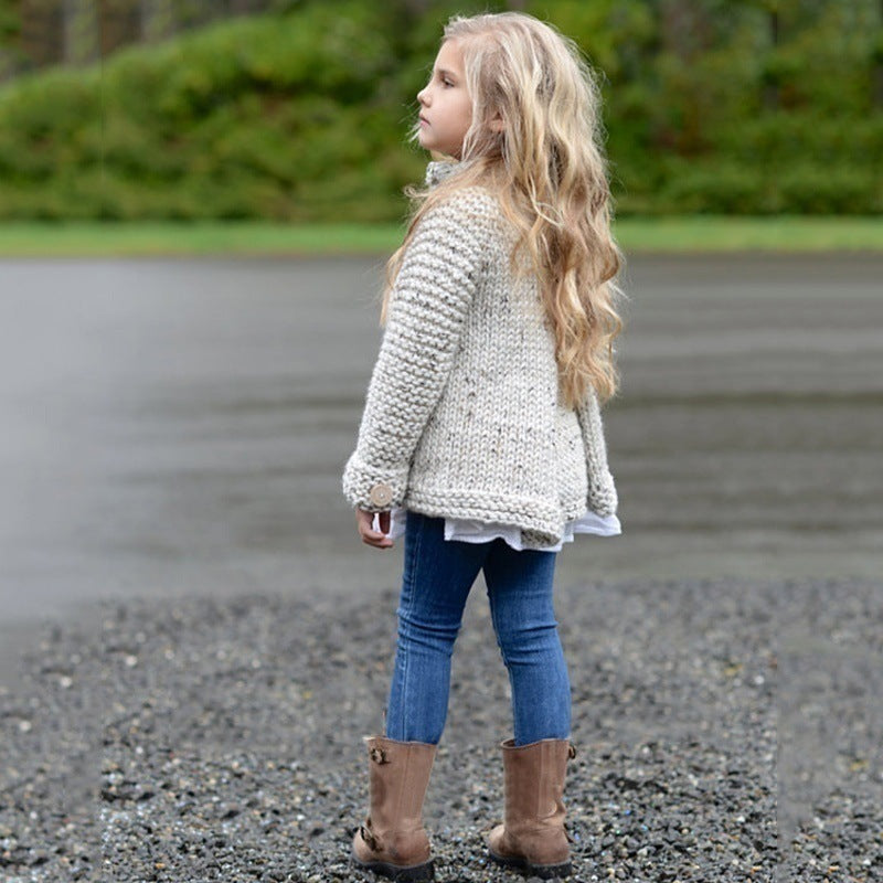 Girls' Chunky Knit Cardigan – view 3