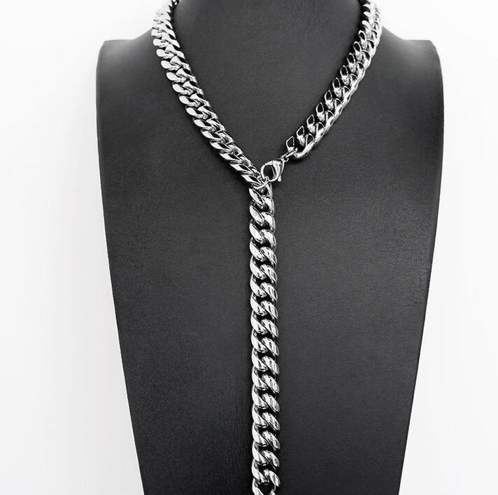 Men's 15mm Stainless Steel Cuban Link Chain - view 2