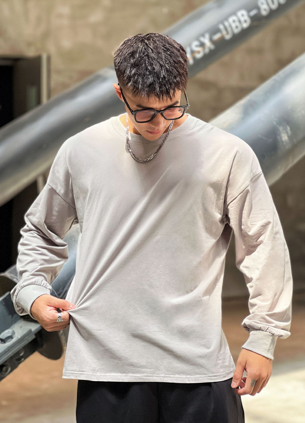 Men's Oversized Long Sleeve T-Shirt – view 5