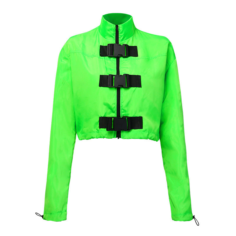 Women's Neon Buckle Crop Jacket – view 1