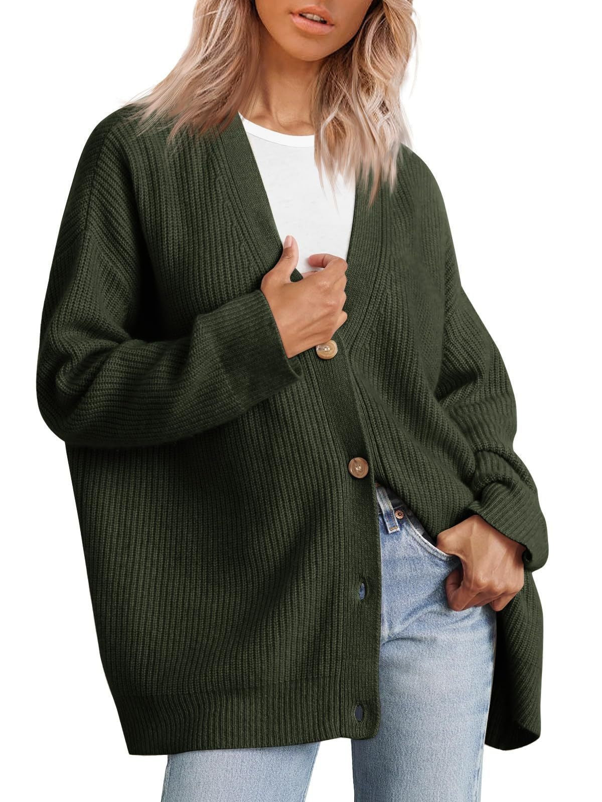 V-Neck Knit Cardigan