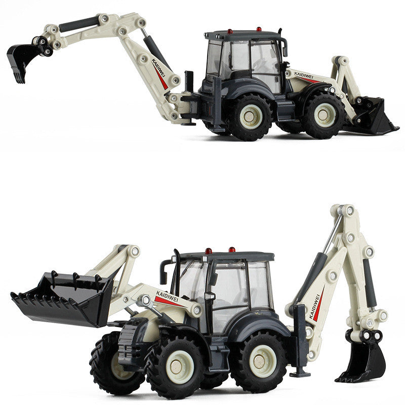 Kids farm tractor toy loader raised