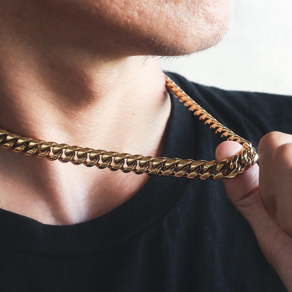 Stainless Steel 10mm Cuban Link Chain Necklace