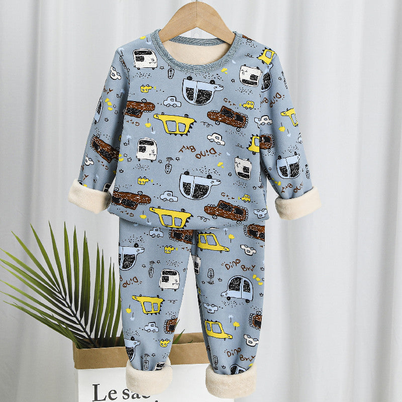 Kids fleece-lined thermal underwear set – view 5