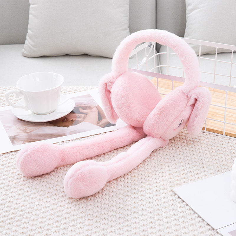 Kids rabbit-ear warm earflap hat – view 3