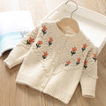 Girls' Floral Embroidered Knit Cardigan - view 4