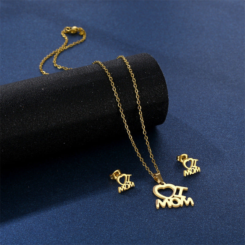 Matching heart stud or drop earrings