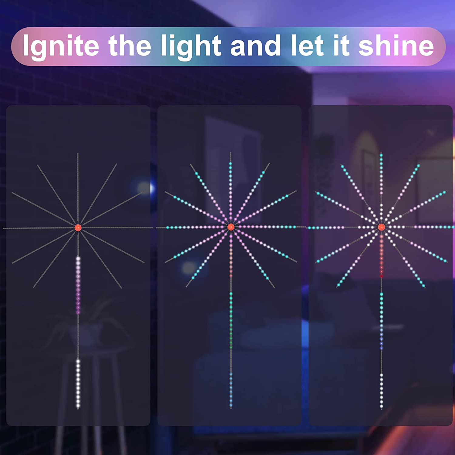 Firework LED Room Light view 4