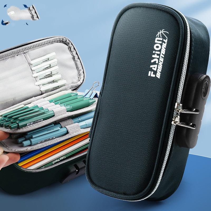 Dark grey locking pencil case