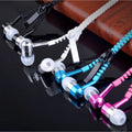 Y2K glowing zipper wired earphones fashion earbuds