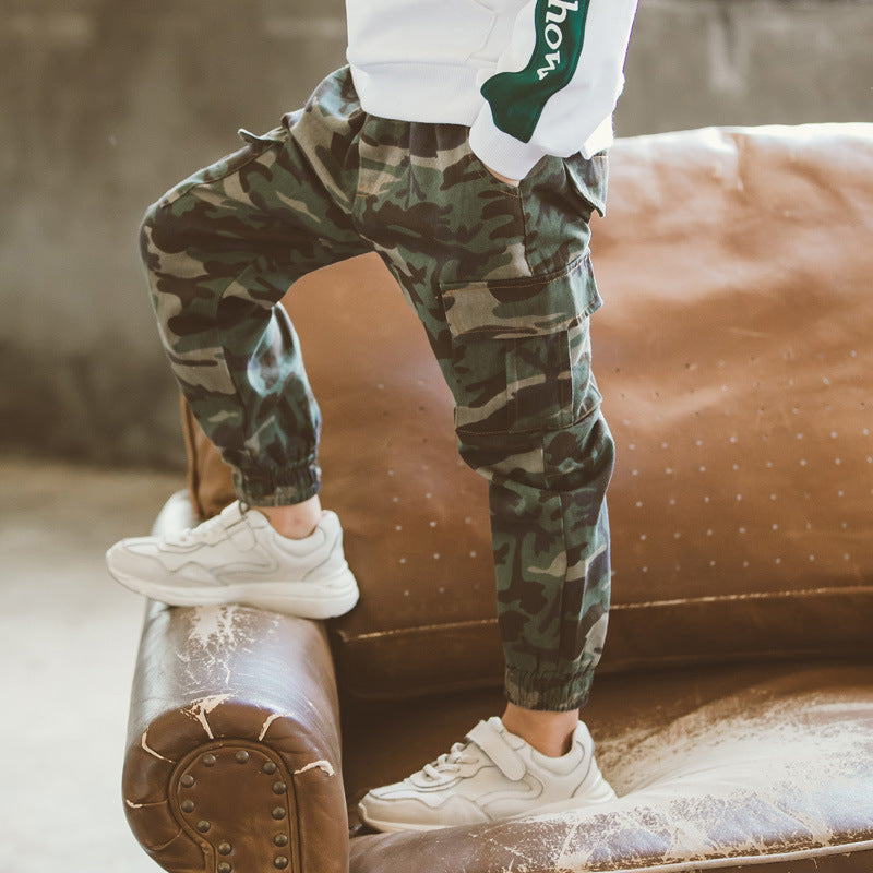 Kids' Camouflage Cargo Jogger Trousers - view 3